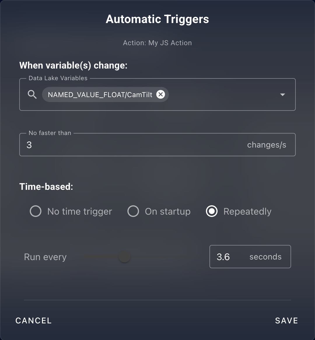 Custom Action Triggers