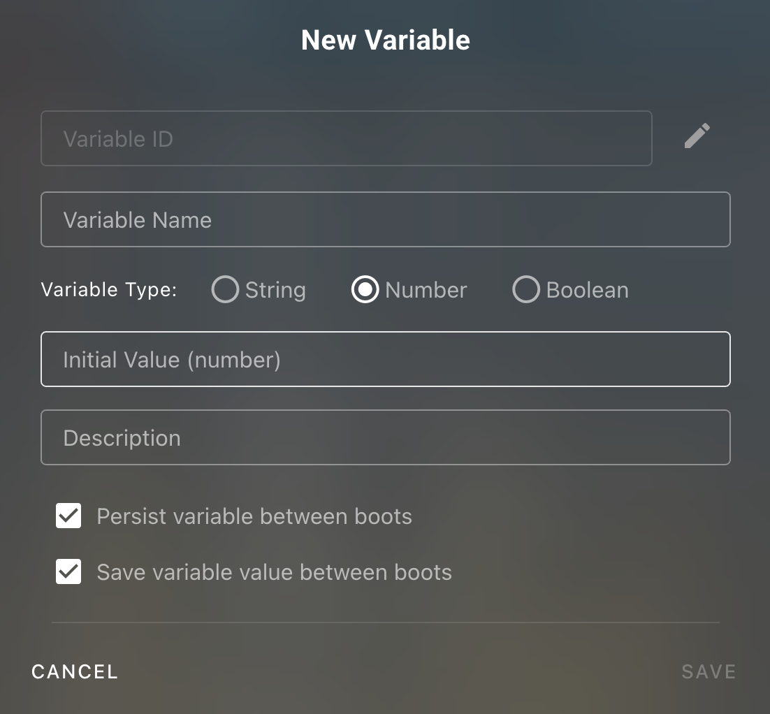 Data Lake Custom Variable